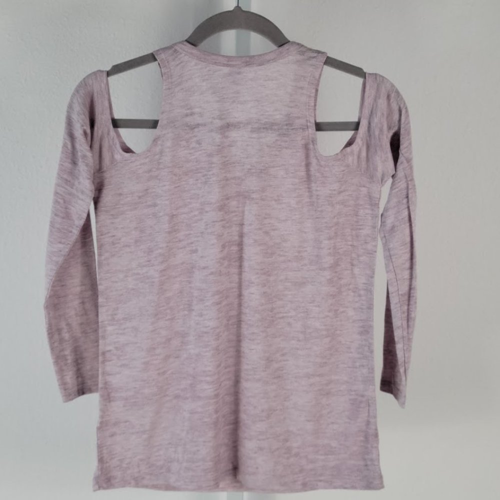 ALTERNATIVE Long Sleeve Cold Shoulder Tee Sz XS - Picture 5 of 7